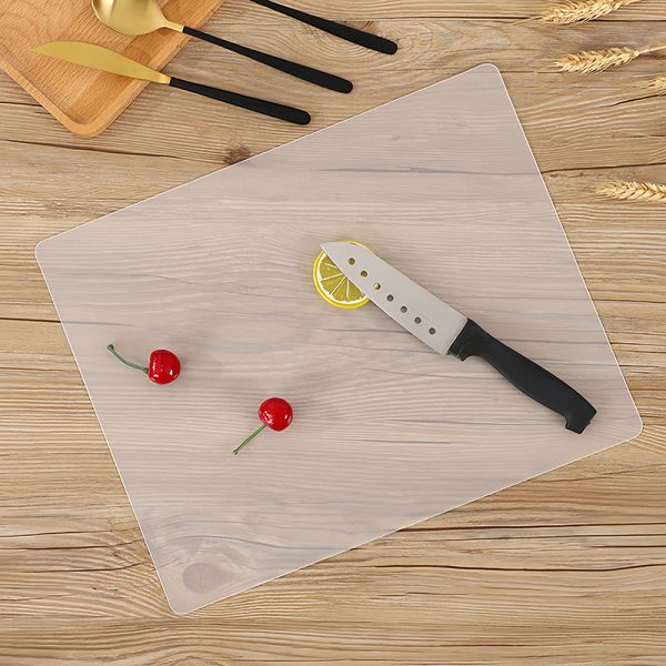 Transparent Square PP Placemat Easy Clean Mat for Refrigerator /Outdoor Picnic/Chopping