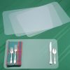 Transparent Square PP Placemat Easy Clean Mat for Refrigerator /Outdoor Picnic/Chopping