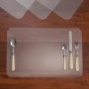 Transparent Square PP Placemat Easy Clean Mat for Refrigerator /Outdoor Picnic/Chopping