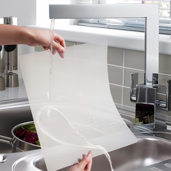 Transparent Square PP Placemat Easy Clean Mat for Refrigerator /Outdoor Picnic/Chopping