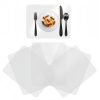 Transparent Square PP Placemat Easy Clean Mat for Refrigerator /Outdoor Picnic/Chopping