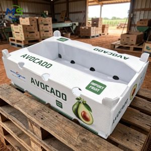 Fruit turnover box (6) Eco-Friendly PP Corrugated Produce Turnover Box for Fruits and Vegetables, FDA & FCM Approved Food Safe Packaging Solution