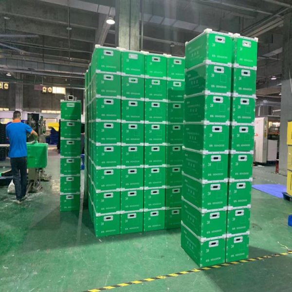 Factory Supply PP Hollow Plate Foldable Turnover Boxes with Anti-Static Partitions
