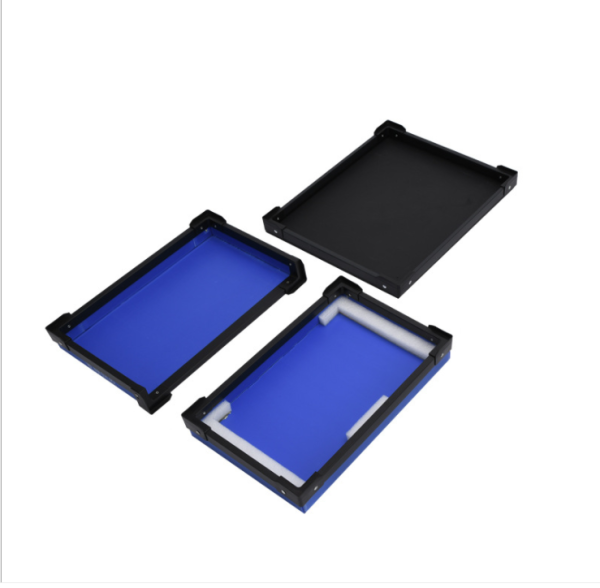 Factory Supply PP Hollow Plate Foldable Turnover Boxes with Anti-Static Partitions