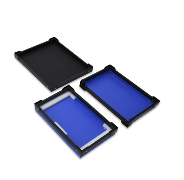 Factory Supply PP Hollow Plate Foldable Turnover Boxes with Anti-Static Partitions