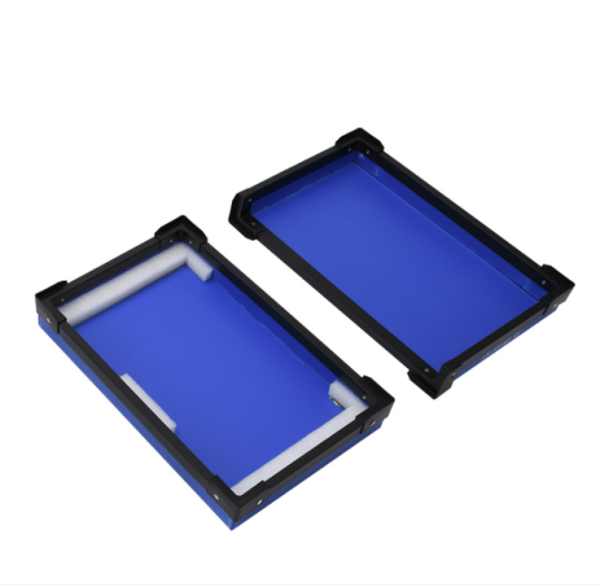 Factory Supply PP Hollow Plate Foldable Turnover Boxes with Anti-Static Partitions
