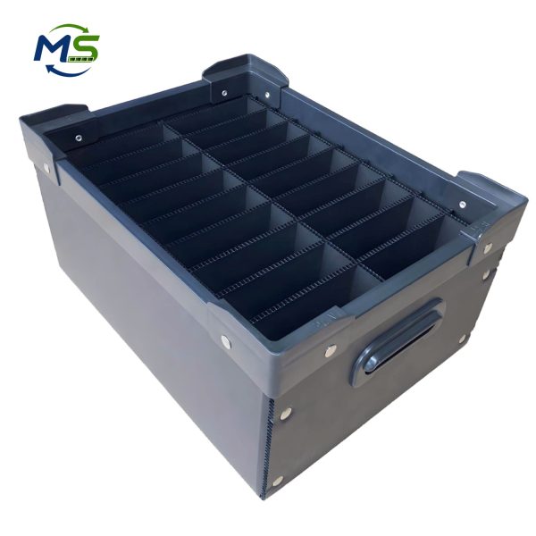 ESD PP container (5) ESD Conductive PP Turnover Container for Battery Module Assembly Operations