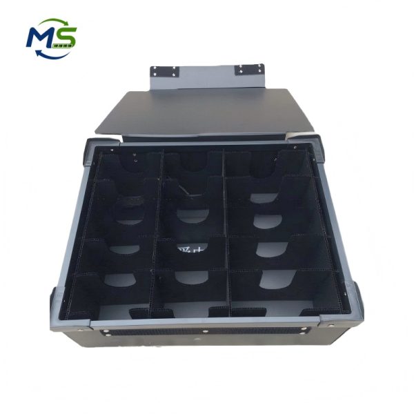 ESD PP container ESD Conductive PP Turnover Container for Battery Module Assembly Operations