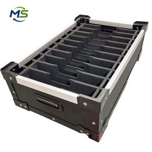ESD PP container (7) ESD Conductive PP Turnover Container for Battery Module Assembly Operations