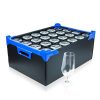 Custom PP Corrugated Divider Box Reusable Partition Storage Container for Wine Glasses Dinner Plates and Tableware Transport