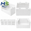 PP Corrugated Picking Box Stackable White Polypropylene (PP) Plastic Box, Open Front Hollow Board Picking Bin for Warehouse & Distribution Use