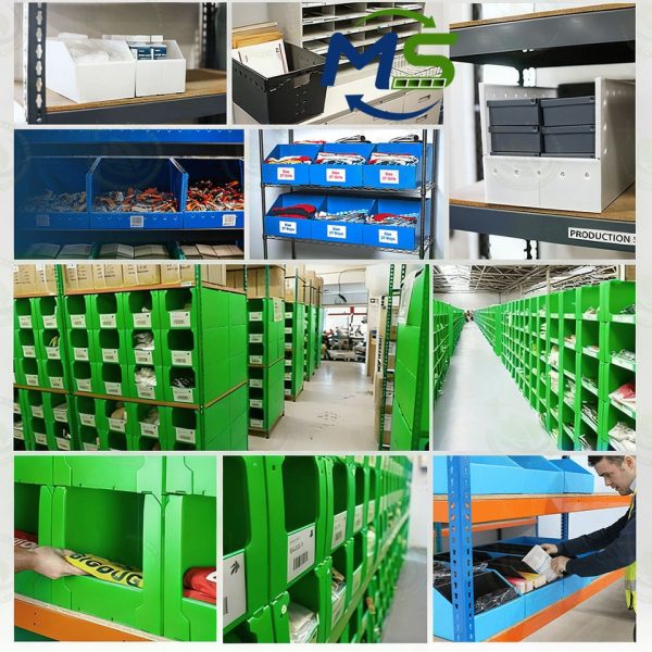 PP Corrugated Picking Box (17) PP Picking Box Stackable Storage Bin For Electronic Components Warehouse Management