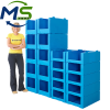 PP Corrugated Picking Box 2 Open Front PP Hollow Board Parts Picking Box, Stackable Plastic Picking Bin for Factory Hardware Sorting