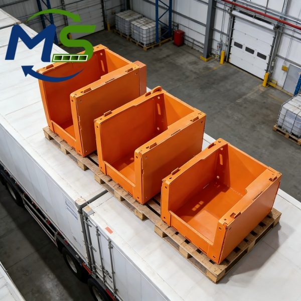 PP Corrugated Picking Box (35) Heavy Duty Polypropylene Container For Hardware Warehouse Storage Systems