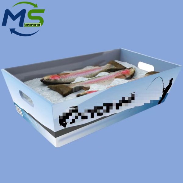 PP Corrugated Seafood Box (4) Heavy Duty Polypropylene Plastic Box For Shrimp Cold Chain Packaging And Distribution