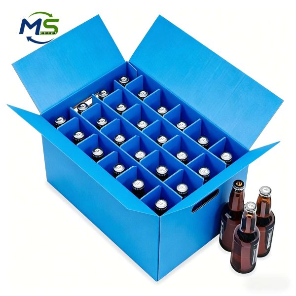 PP Corrugated Turnover Box (3) Heavy Duty Polypropylene Hollow Turnover Box with Lid for Industrial Parts Packaging and Transport