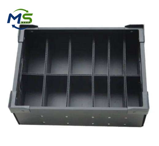 Custom PP Corrugated Divider Box Reusable Partition Storage Container for Wine Glasses Dinner Plates and Tableware Transport