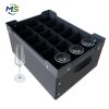 Custom PP Corrugated Divider Box Reusable Partition Storage Container for Wine Glasses Dinner Plates and Tableware Transport