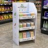 sdfe Custom 3-Tier PP Corrugated Plastic Display Stand Lightweight Coroplast Retail Floor Rack for Supermarket & Promotional Use