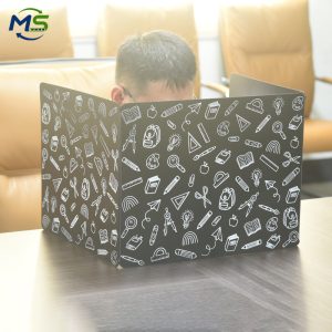 围板防考试作弊- (13) Printed PP Hollow Sheet Study Screen Desk Divider for Schools Libraries and Offices