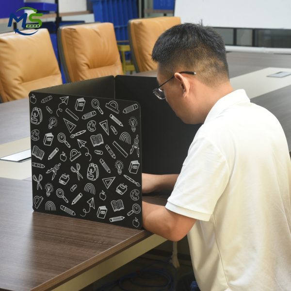 围板防考试作弊- (8) Printed PP Hollow Sheet Study Screen Desk Divider for Schools Libraries and Offices