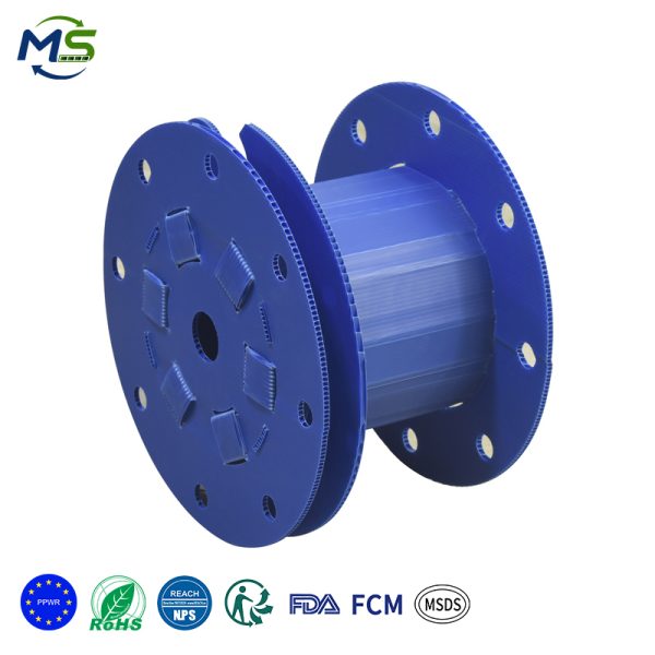 2 拷贝 Polypropylene Hollow Board Wire Spool Durable Waterproof Cable Drum for Fiber Optic Transportation