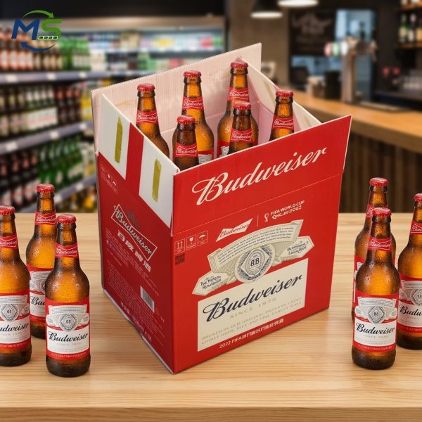 Beer turnover box (1) Recyclable PP Hollow Board Beverage Circulation Box Lightweight Corrugated Plastic Crate for Beer Bottle Delivery