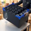 Eco Friendly PP Plastic Glass Storage Container with Insert Dividers for Rental Event Tableware