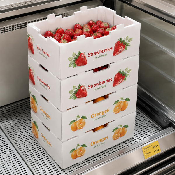 ChatGPT Image 2026年6月24日 14_26_49 Reusable PP Corrugated Plastic Strawberry Crate Waterproof Stackable Harvest Box for Farm Picking and Cold Chain Transport