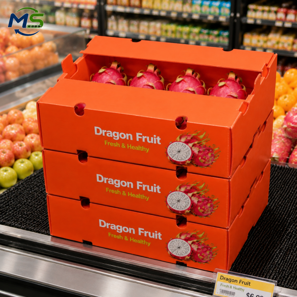 PP Corrugated Plastic Meat Crate Food Grade Waterproof Storage Box for Beef Processing and Cold Chain Transport
