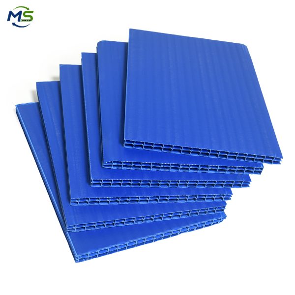 双层中空板 (3) Flame Retardant Double Wall PP Corrugated Board, Fire-Resistant, Suitable for Warehouse Safety Barriers & Partition Walls