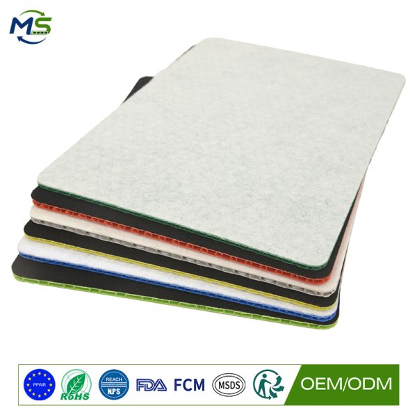 Durable Plastic Floor Protection Board with Felt Backing for Construction Site Applications
