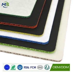PP-Honeycomb-Felt-Board-050 Custom PP Honeycomb Protection Board with Felt Backing for Construction Surface Protection