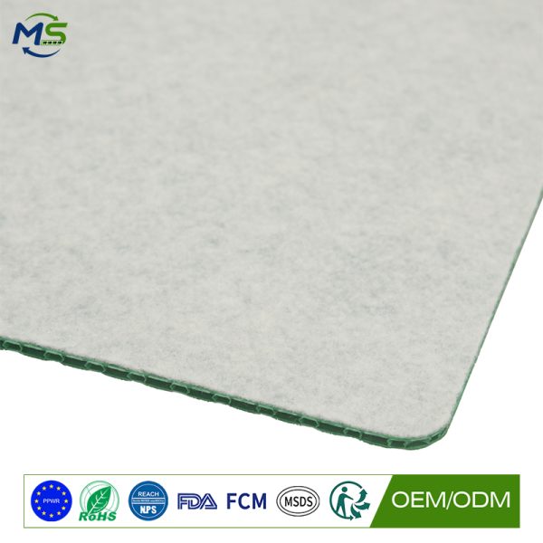 Heavy Duty Plastic Stair Protection Sheet with Felt Backing for Construction Sites