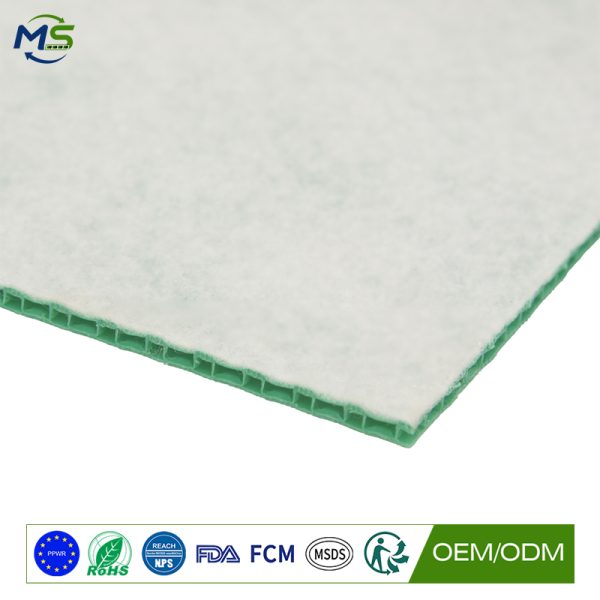 PP Honeycomb Protective Stair Board with Felt Surface for Temporary Building Protection
