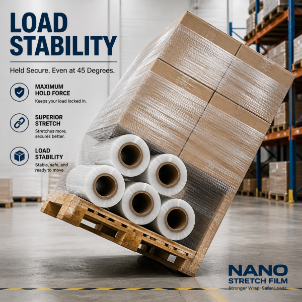 H98fa229664574350b23bbd15c29e8a0bq High Tensile Strength LLDPE Stretch Wrap Film for Automatic Pallet Wrapping Machines and Logistics Packaging
